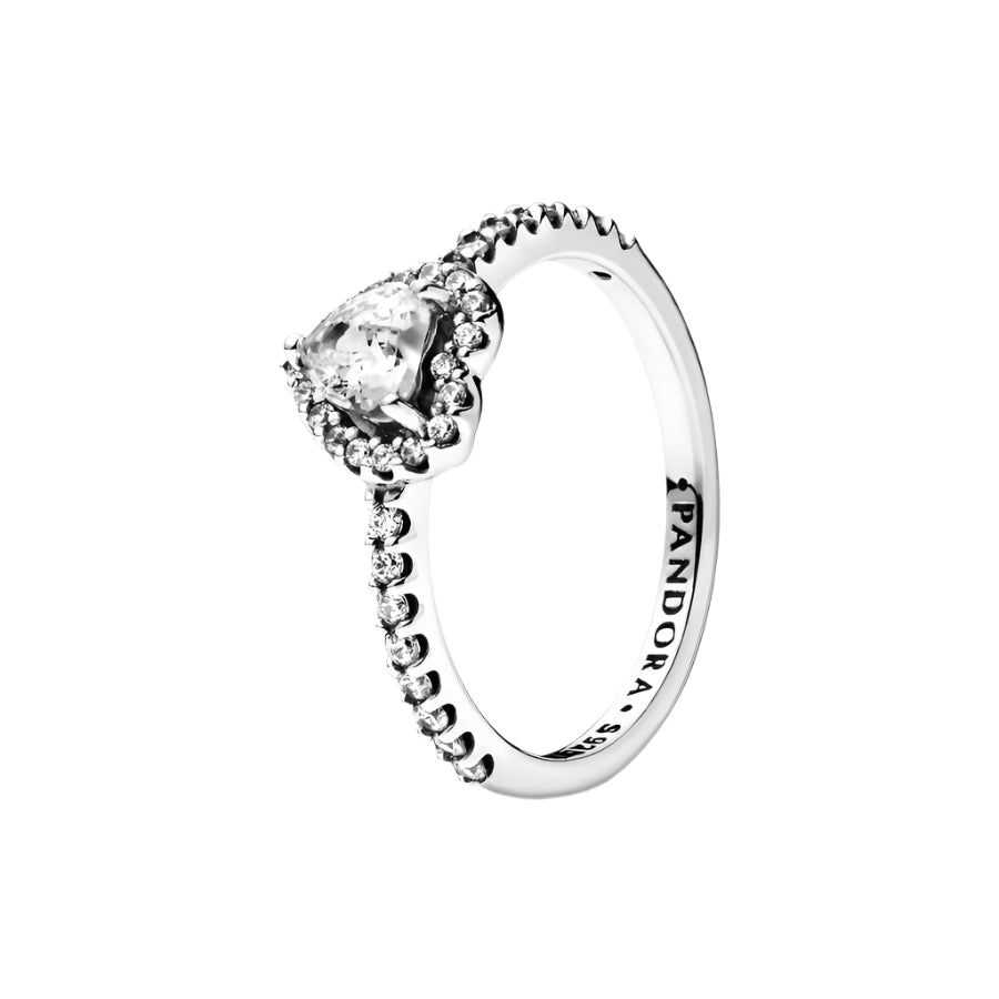 Anillo pandora corazon transparente