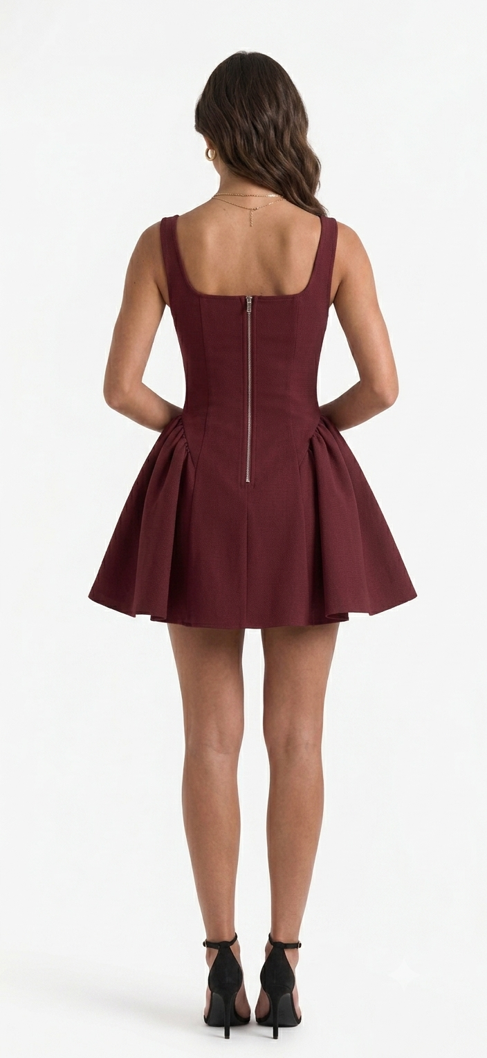 Charlotte Dress - Burgundy