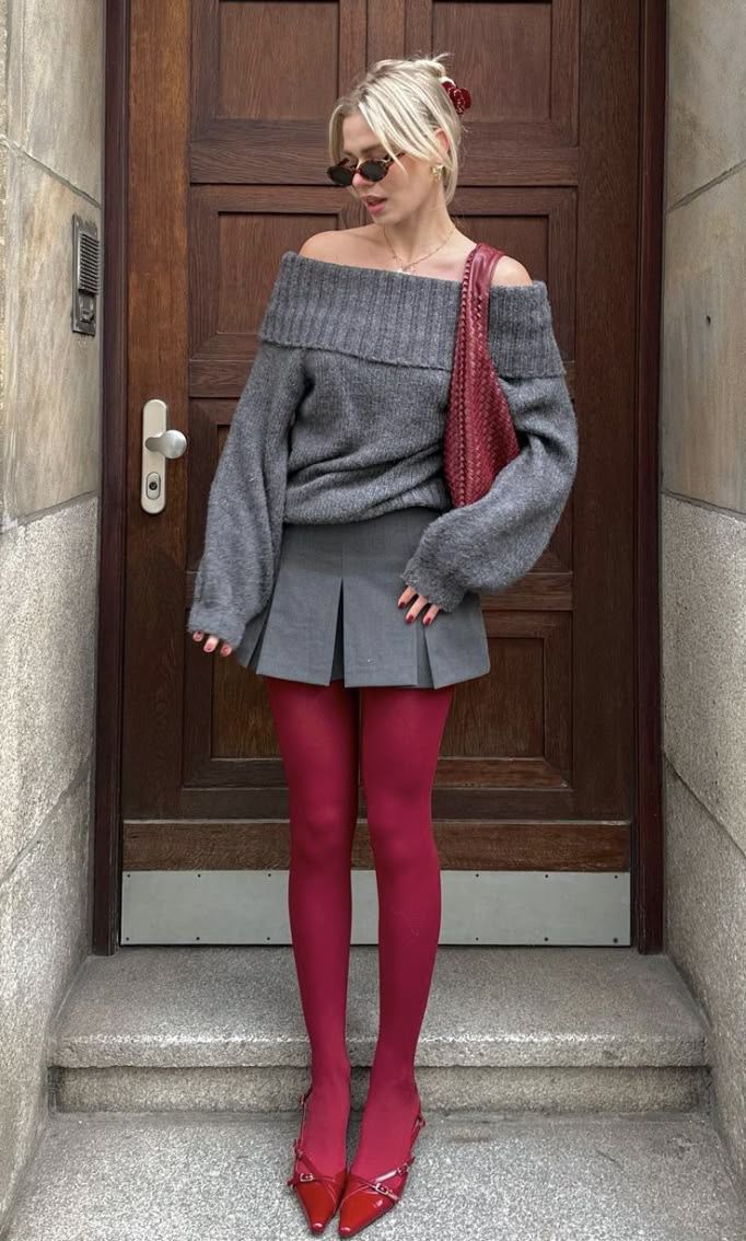 Alana Skirt- Gris tablones