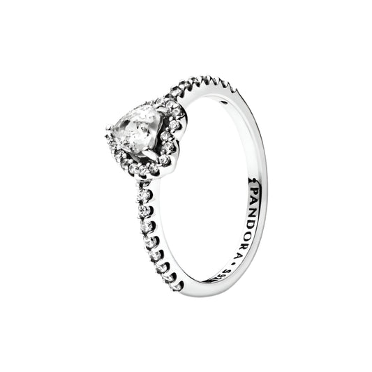 Anillo pandora corazon transparente