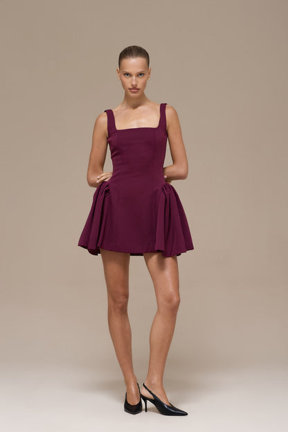 Charlotte Dress - Burgundy