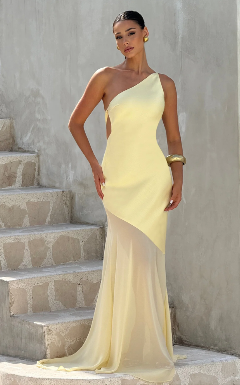 Andrea Dress- Butter yellow
