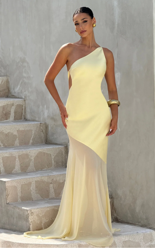 Andrea Dress- Butter yellow