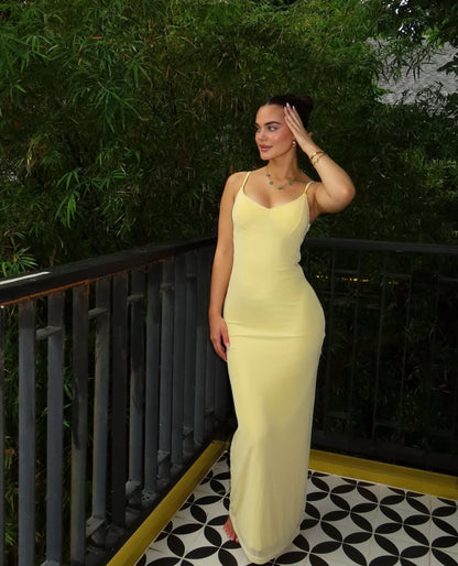 Carlota Dress-Butter yellow