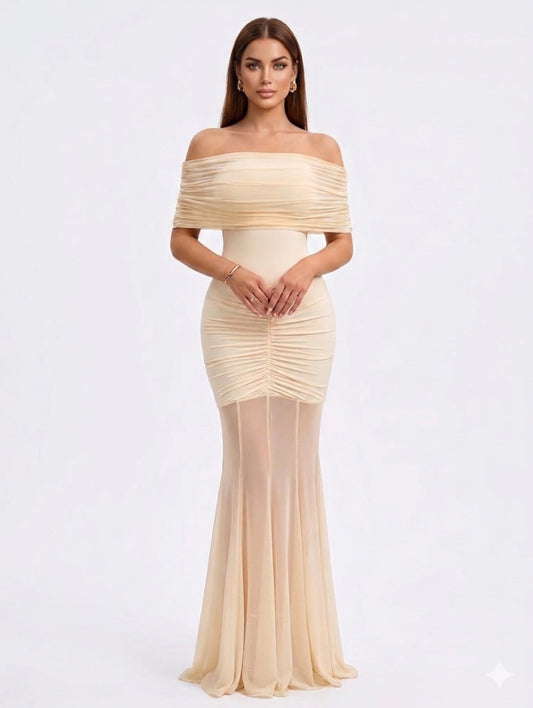 Gabriela Dress- Beige