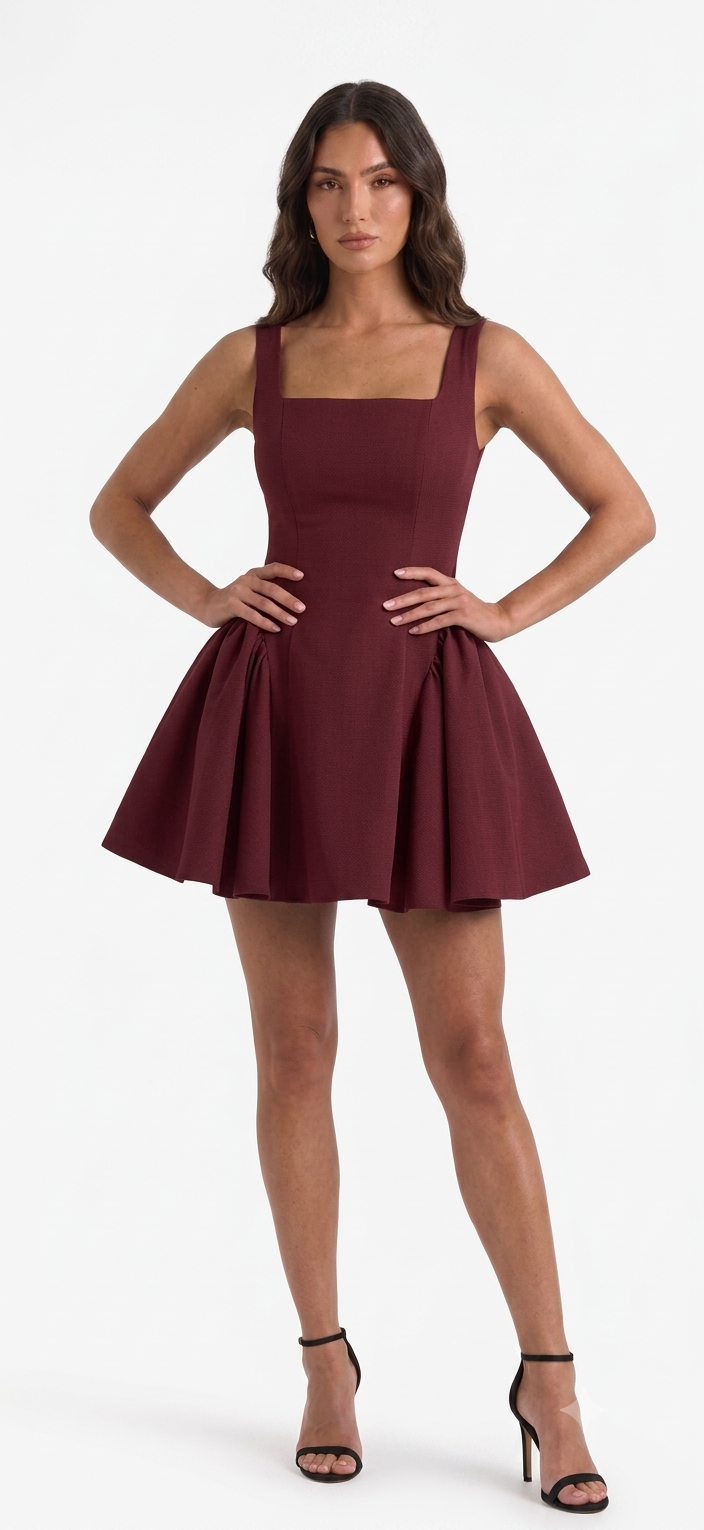 Charlotte Dress - Burgundy