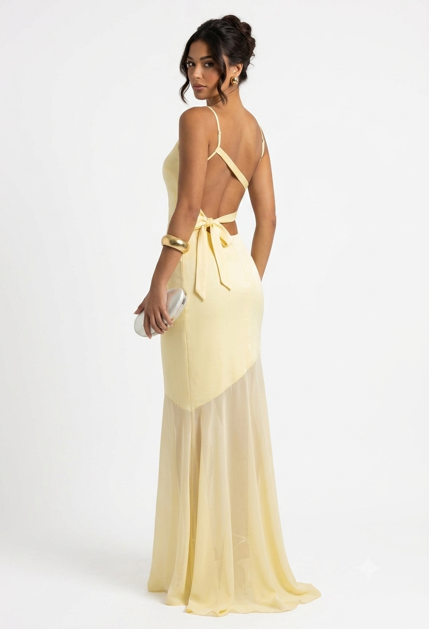 Andrea Dress- Butter yellow