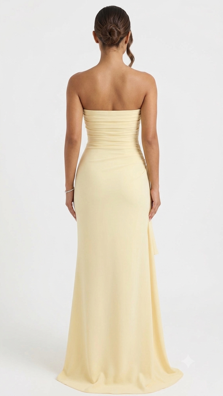Aurora Dress- butter yellow