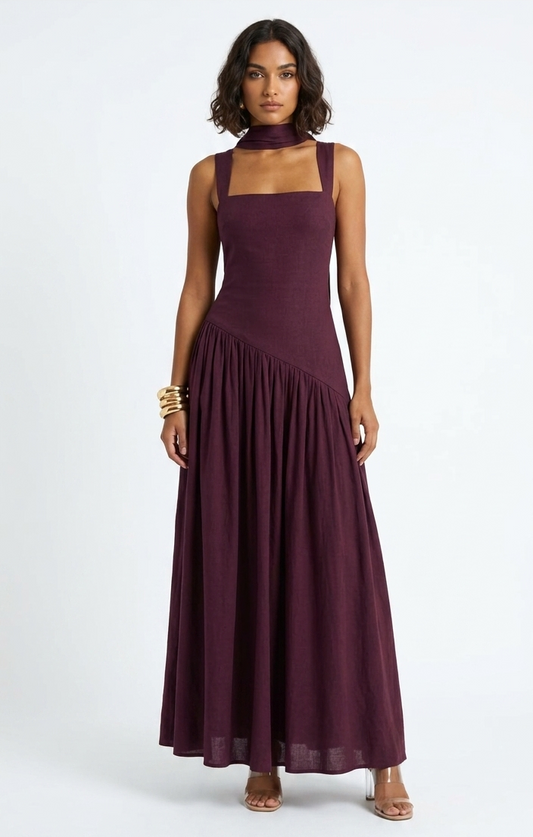 Bless Dress- Burgundy