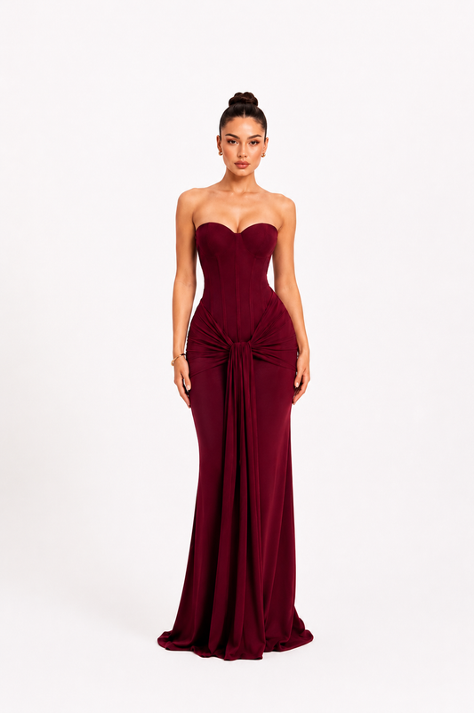 Daniela Dress - Burgundy