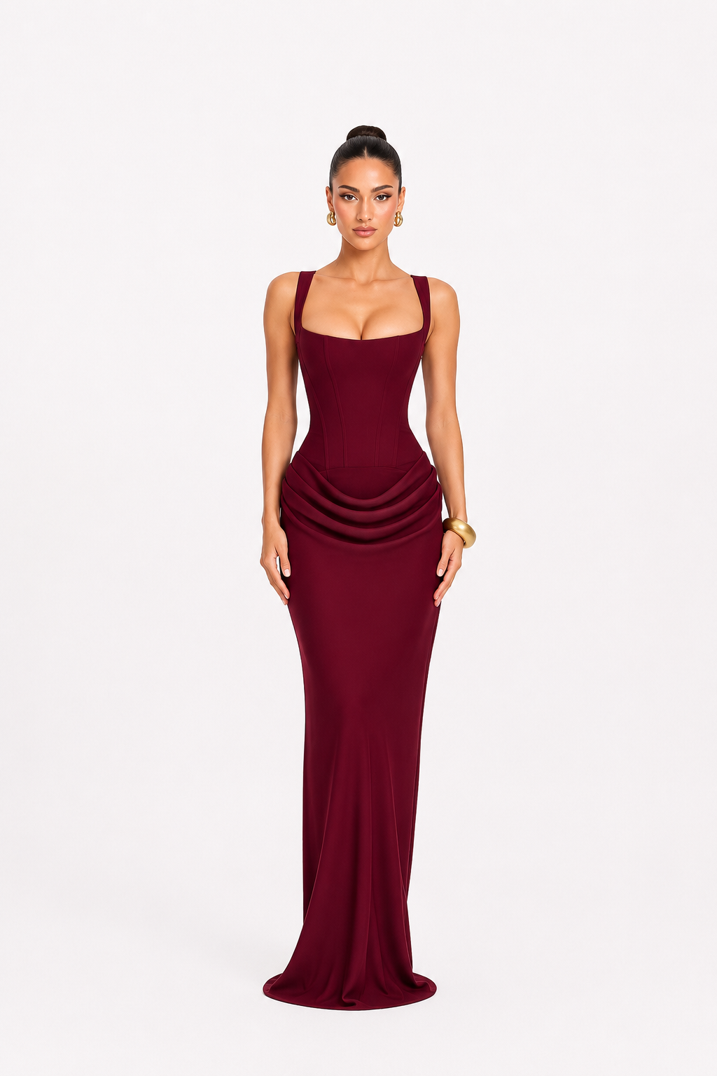 Michelle Dress - burgundy
