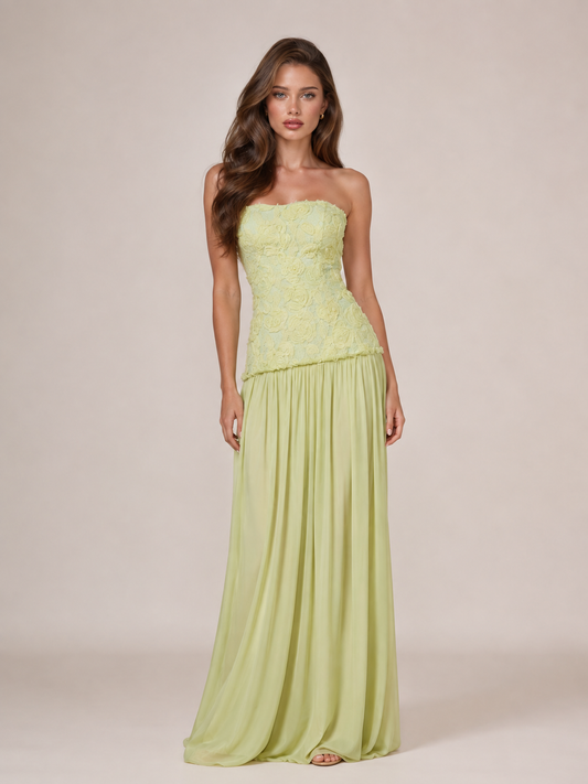 Franchesca Dress - verde pastel