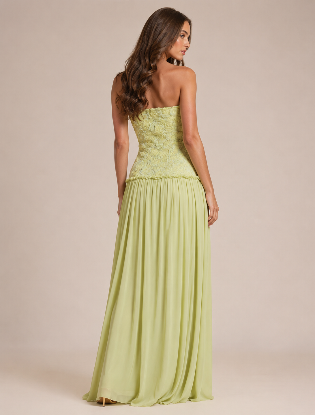 Franchesca Dress - verde pastel