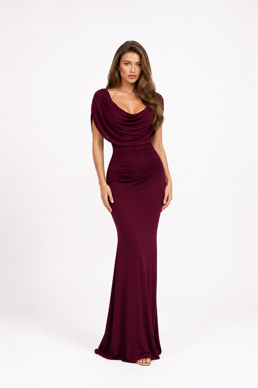 Emilia Dress - Burgundy