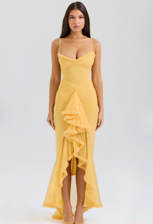 Camila Dress- Butter yellow