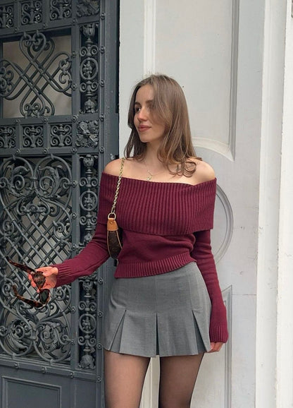 Alana Skirt- Gris tablones