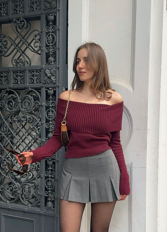 Alana Skirt- Gris tablones